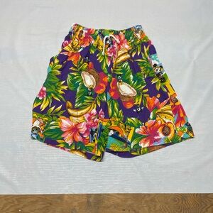 90’s Mickey Mouse Colorful Tropical Shorts
